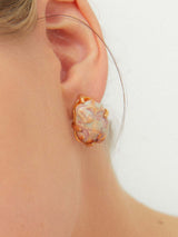 Daily Artistic Gold earring_S(Cream) (6642409111670)