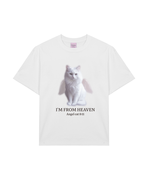 エンジェルキャットTシャツ VER.3 / ANGEL CAT T-SHIRTS VER.3_WHITE 