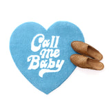 [Call me baby] Heart Logo Rug Mat _ Sky blue / ハートロゴラグマット(Sky blue) (6626776809590)