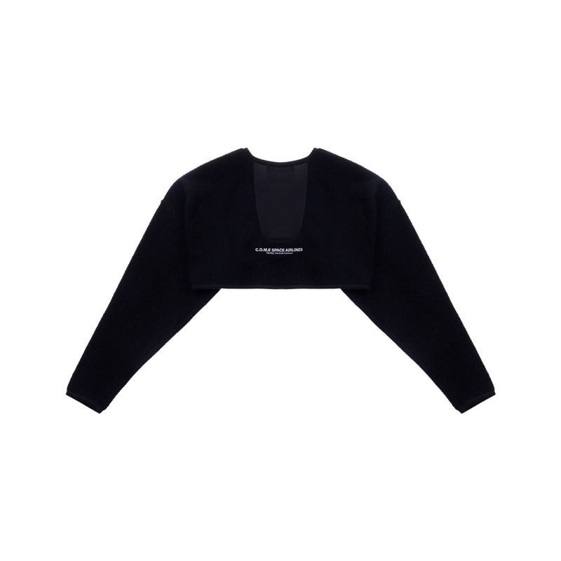 [UNISEX] Fleece Bolero Jacket (Black) (6656040501366)