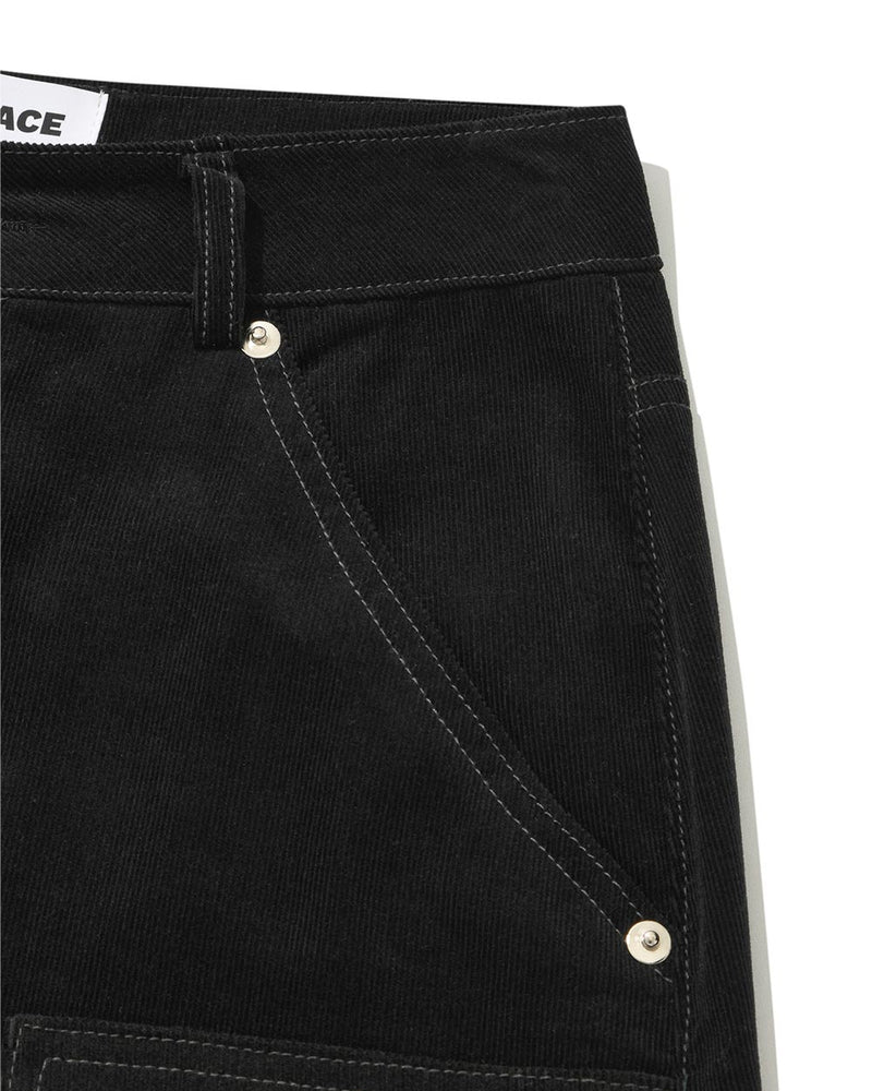 Patched Workwear Skirt/Black (6601952755830)