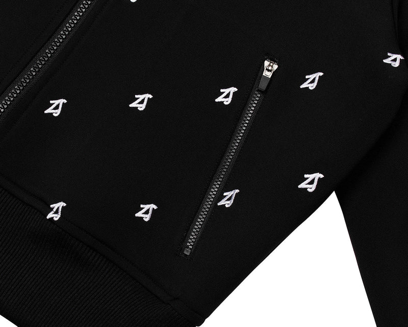エンブロイダリージップアップトラックジャケット/Embroidery Zip-Up Track Jacket _Black