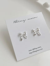 [silver 925] lovely ribbon earrings