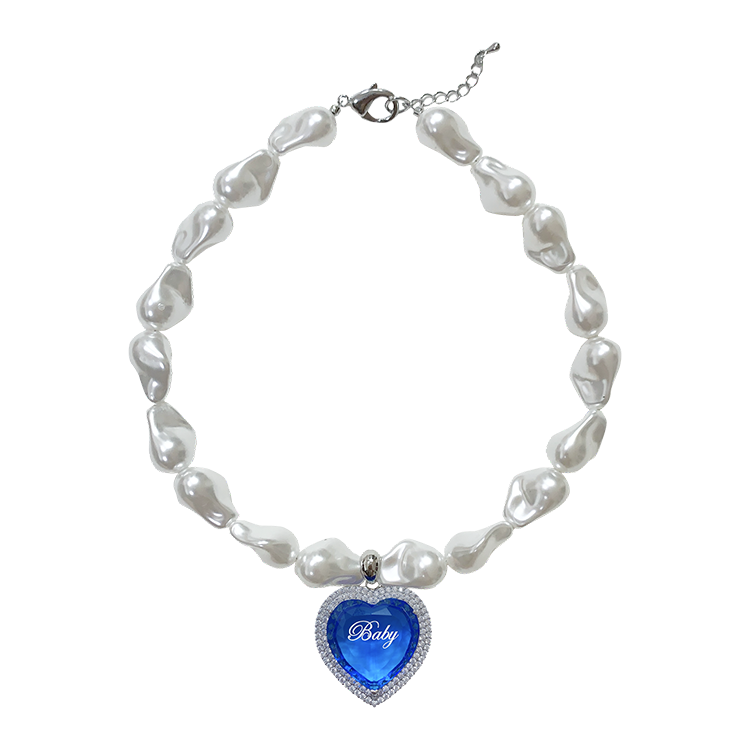 タイタニックハートベイビーパールネックレス / Titanic Heart baby pearl necklace