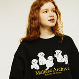 ファイブマルチーズシルエットスウェットシャツ/Five maltese silhouette sweatshirts