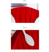 Handle canvas pleats BAG - Red (6613757263990)