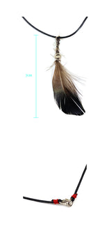 シルバーペンダントフェザーネックレス / [CCNMADE] Silver Pendant Feather Necklace