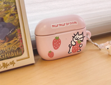 strawberry cat (airpods3/pro1) case