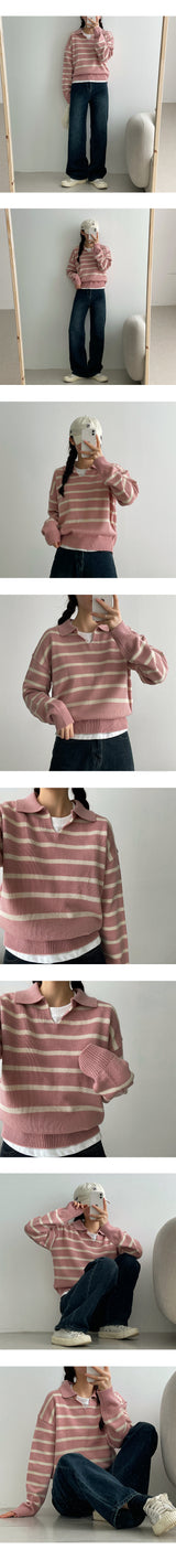 アティユニットカラーニットウェア / Atty Unit Price Collar Knitwear