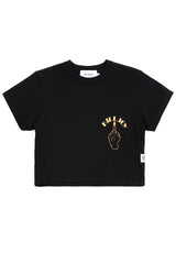 クルーネッククロップトップTシャツ / Crew neck crop top T-shirt (2624770900086)