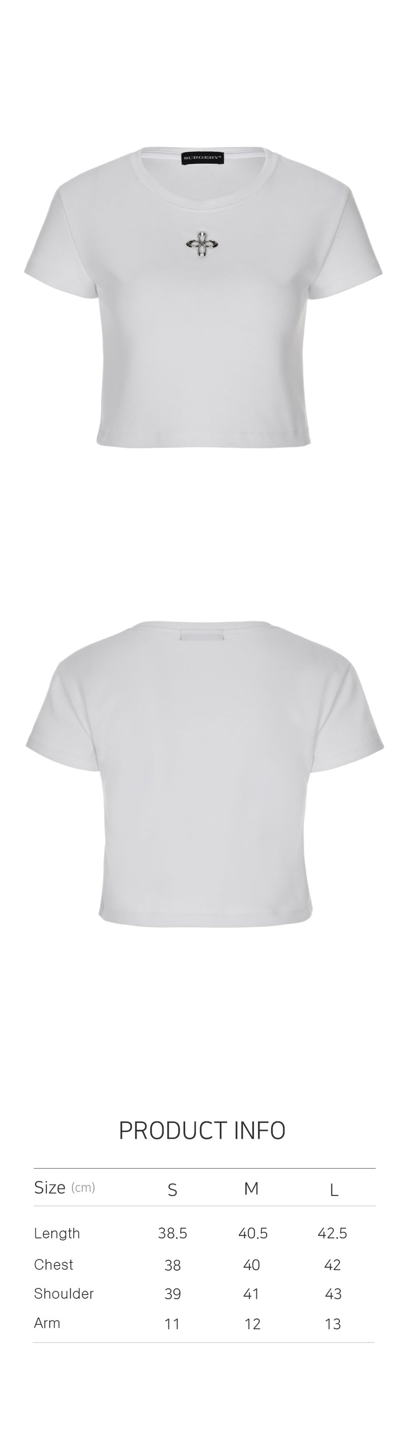 surgery metal clover crop T-shirts 'white'