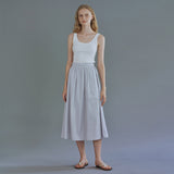 ストライプ シャーリング スカート / Stripe shirring skirt