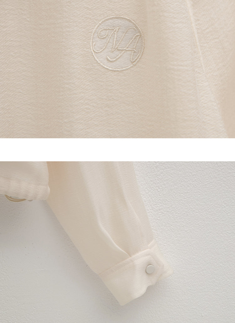 シアービッグポケットシンボルエンブロイダリージャンパー / (JP-522) Sheer Big Pocket Symbol Embroidered Jumper