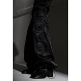 サテンナイロンワイドパンツ / DP-076 (satin nylon wide pants black )