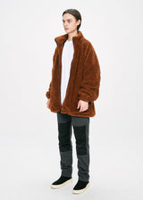OVERSIZED SHEARLING JACKET - BROWN (4623322251382)