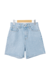 カプリスプリングデニムショートパンツ / Capri Spring Denim Dark Blue Light Blue Shorts Pants (2 colors)