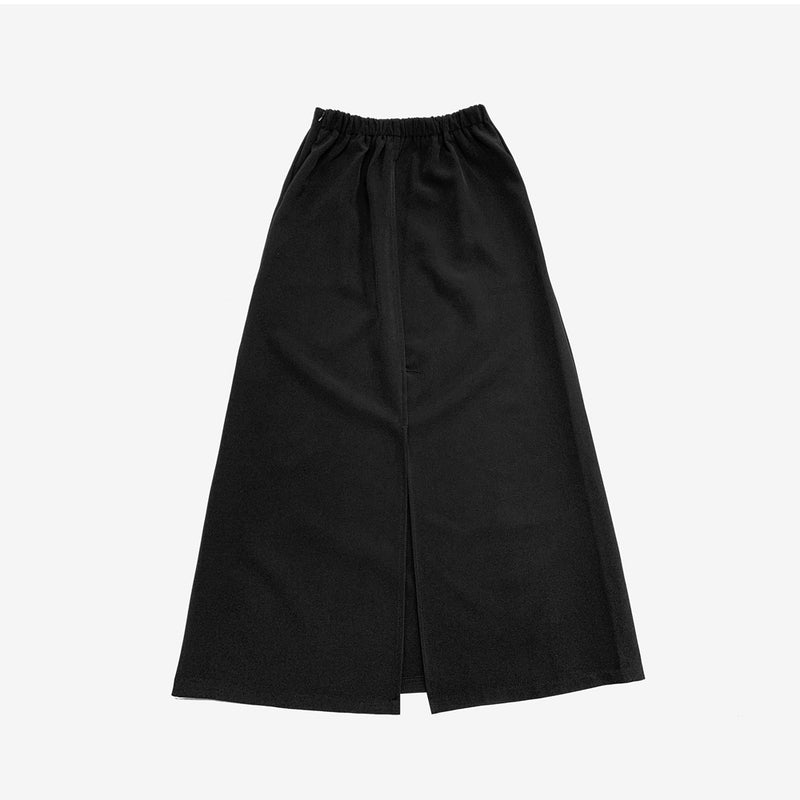 [NONCODE] Heady Back Slit Long Skirt (6610298142838)