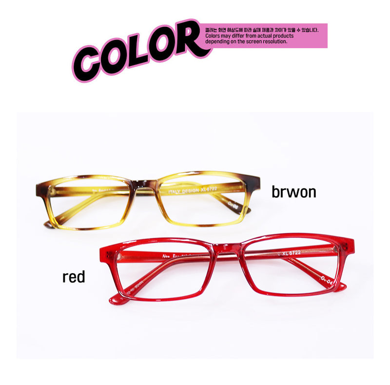 90's retro square glasses (2color)