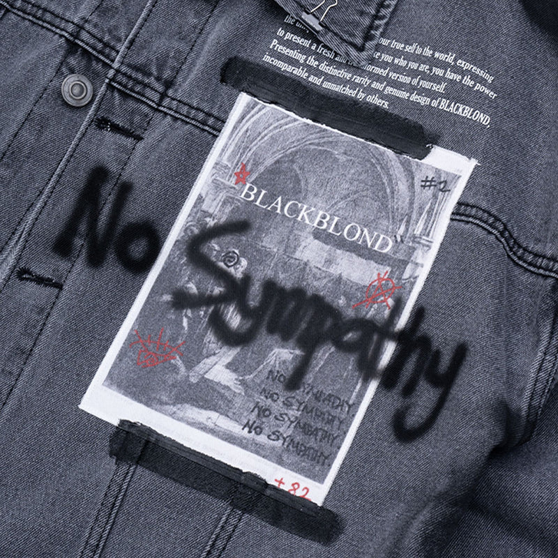 BBD No Sympathy Denim Jacket (Dark Gray)