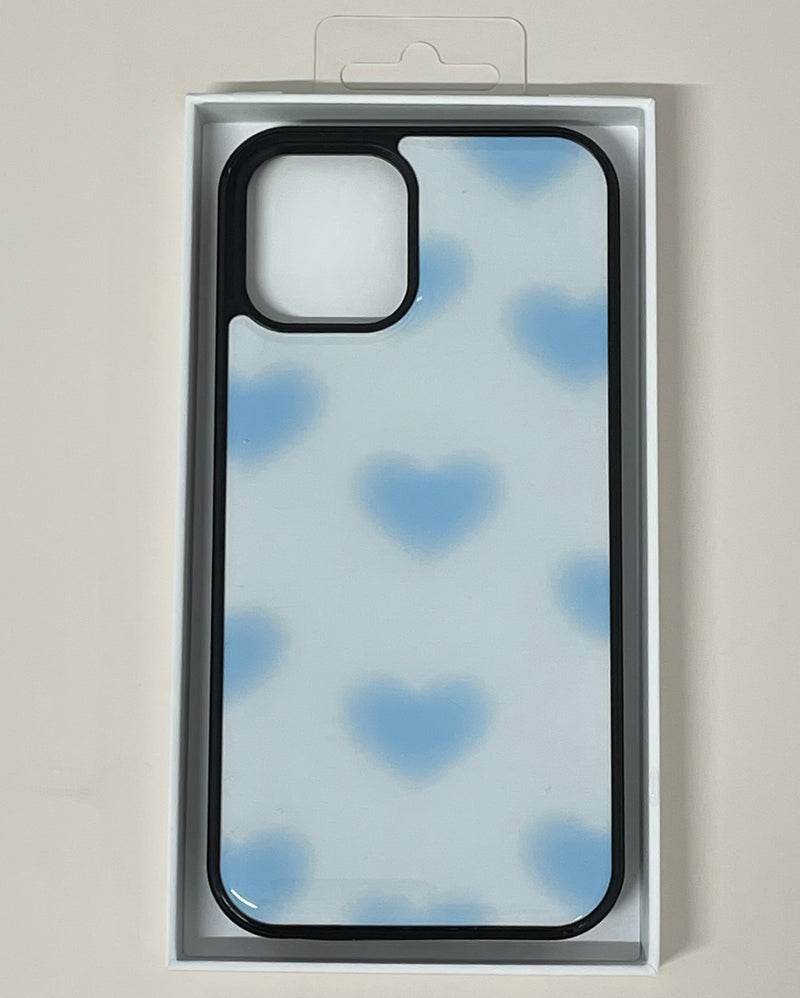 heart flutter blue epoxy case (6626169225334)