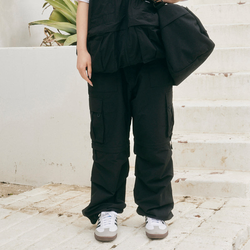 【WE11DONE】2WAY BLK ZIPDETAILTRACKSUITパンツ