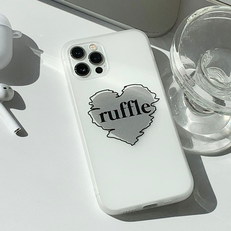 Horizontal - Ruffle Heart Phone Case