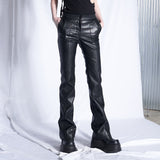 レザーブーツカットパンツ / Leather Bootcut Pants