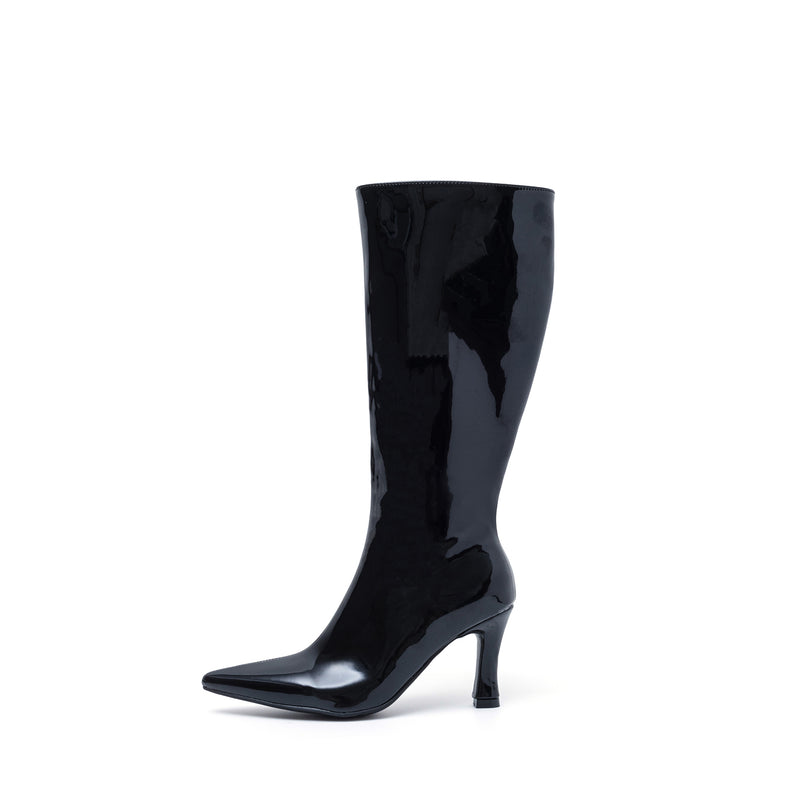 ベーシックスティレットブーツヒール/Basic Stiletto Boots Heel(Glossy Black)