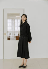 ボタンスカート / button skirt black