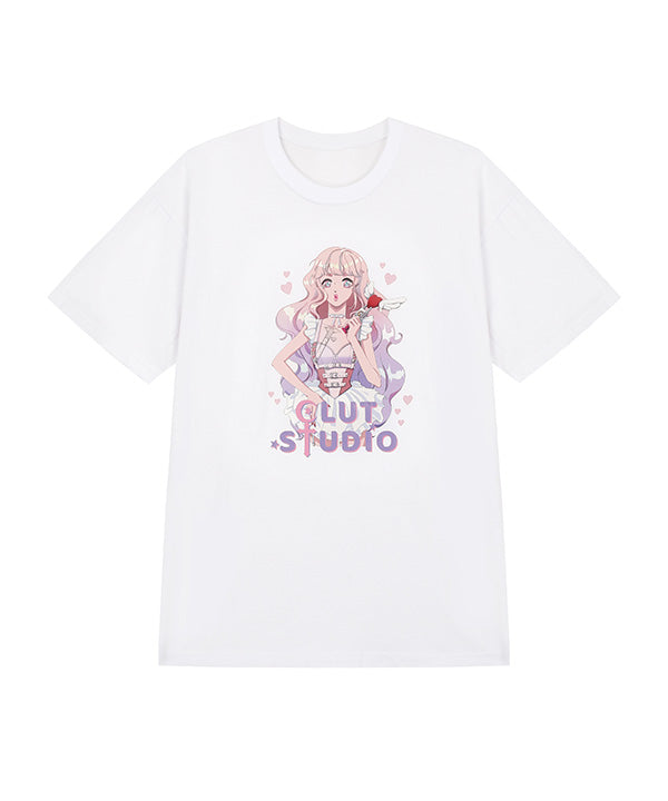 マジカルガールハーフTシャツ / magical girl half t-shirt (4497359143030)