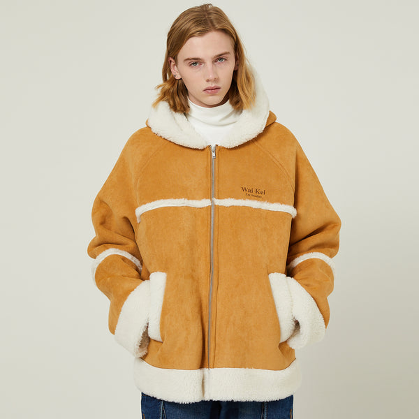 Vegan hooded mustang coat