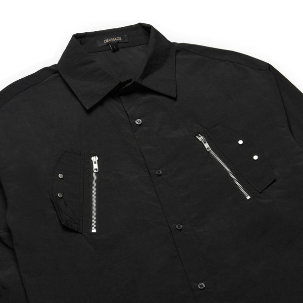 Arrow Zip Shirts Black 0166 (4644365303926)