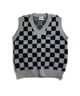 checkerboard logo vest gray (6647944675446)