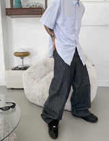 リネンリアルワイドジーンズ / No.9535 linen real wide jeans