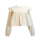 Floria shirring blouse (ivory) (6656430997622)