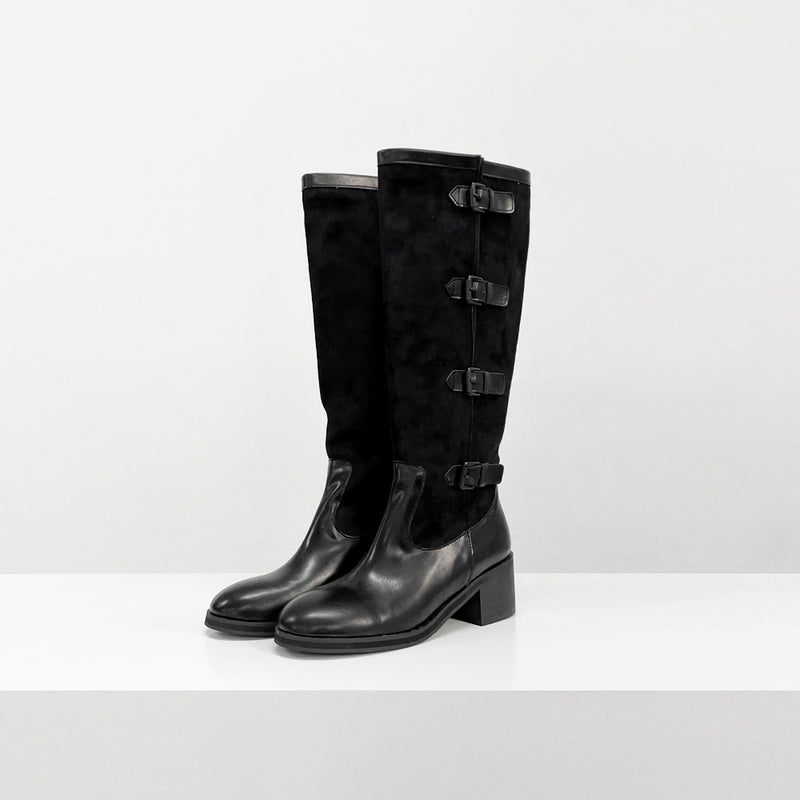 SeAH スエードバックルロングブーツ / SeAH suede buckle long boots