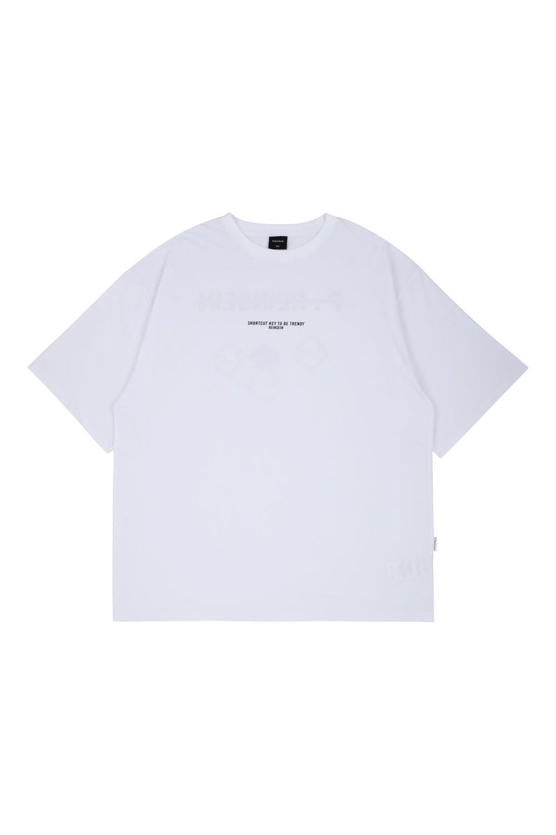 キーボードオーバーフィットTシャツ / White Keyboard Overfit T-shirt
