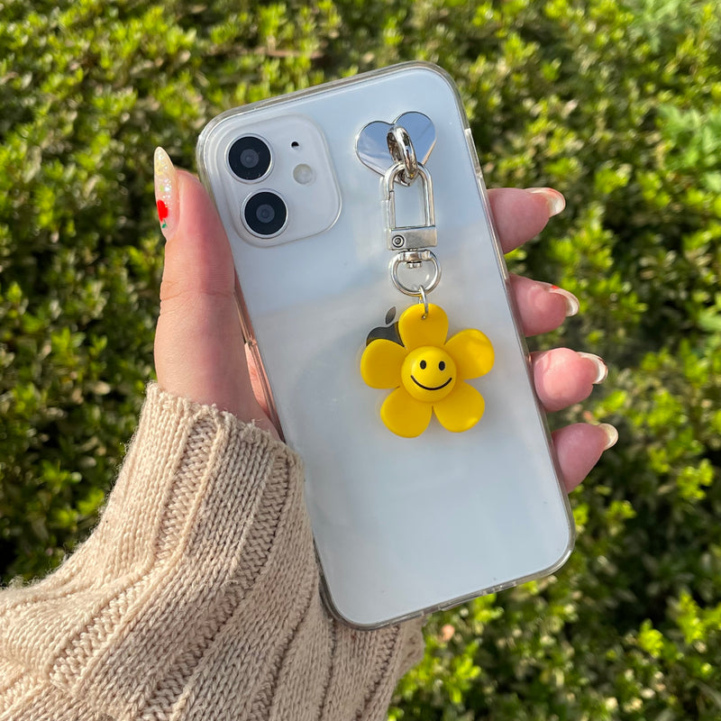 [large yellow] happy daisy keyring case (6603601510518)