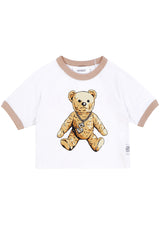 "ロックテディ" リンガーT / "Rock teddy" ringer T-shirt (2624804061302)