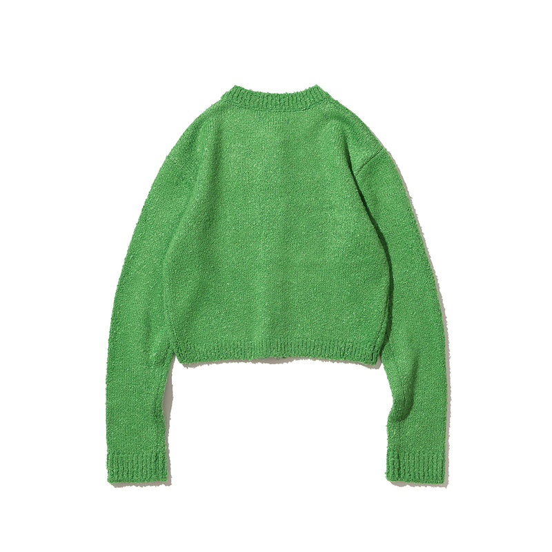 Loop Knit Cardigan [GREEN] (4628803092598)