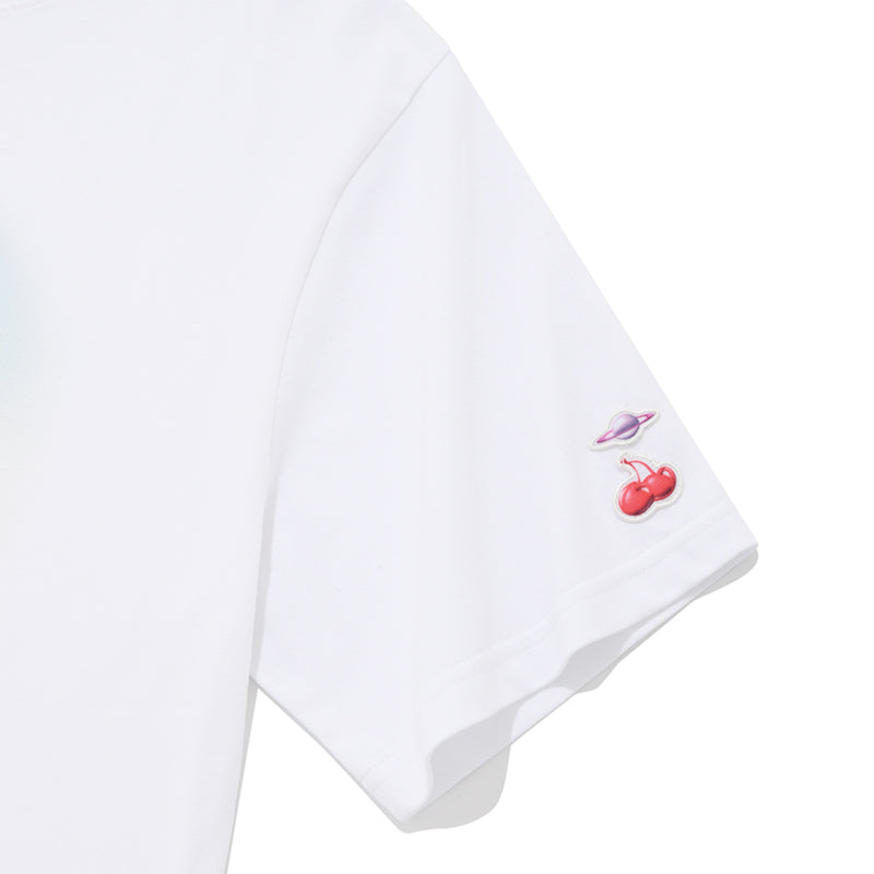 チェリープラネットポイントTシャツ／CHERRY PLANT POINT T-SHIRT [WHITE]