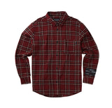 Loose-fit check shirts - Wine (4622120878198)