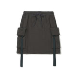 D-Ring Pocket Mini skirt [CHARCOAL] (6618880213110)