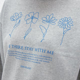 Flower Hand Graphic Sweatshirt [GREY] (6674519523446)