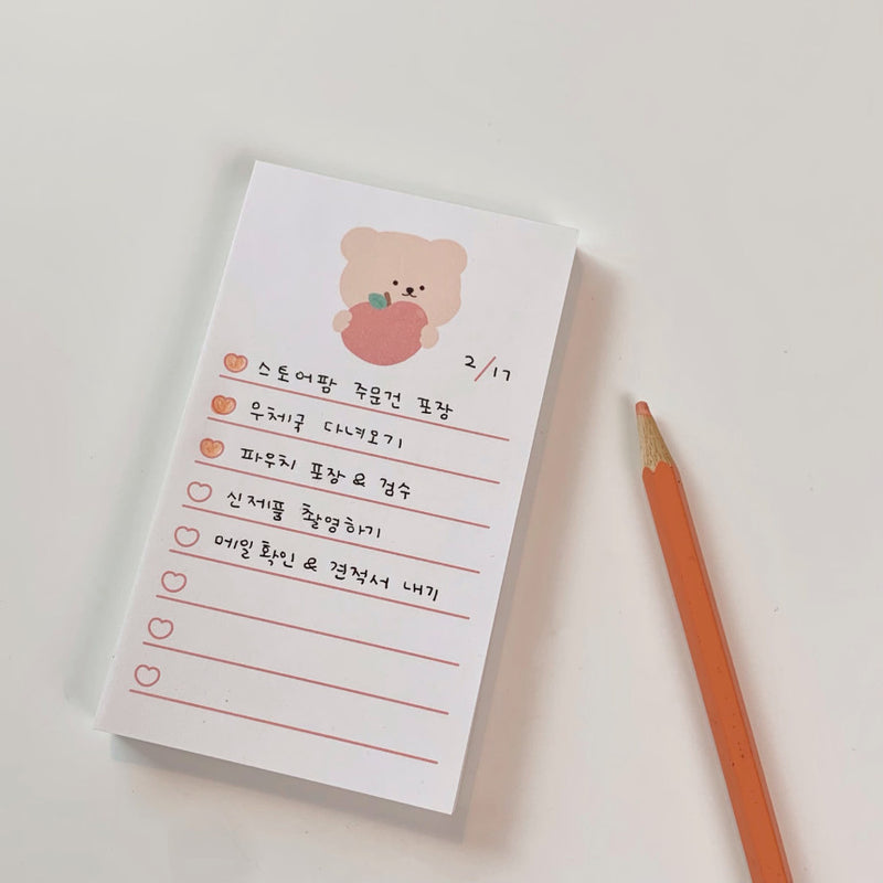 Peach checklist (100 sheet) (6695824162934)