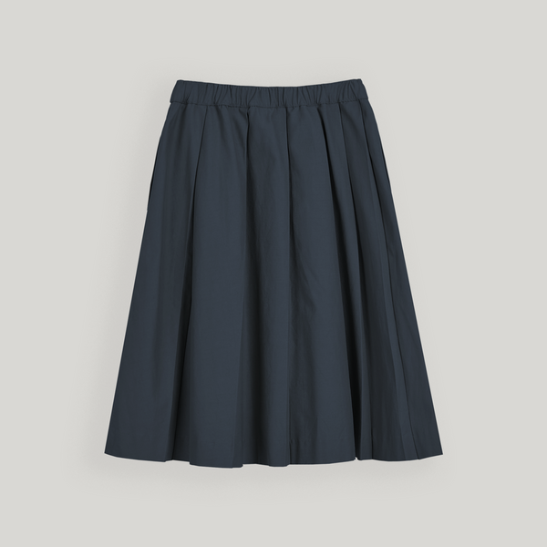 Charcoal Double Pleats Skirt