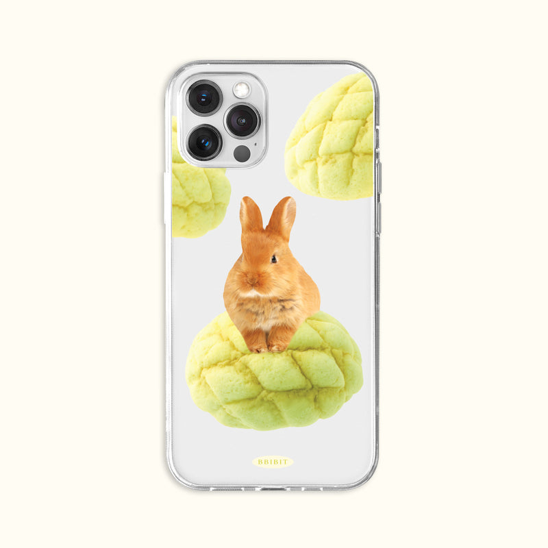 メロンクリームブレッドバニージェリーハードアイフォンケース/melon cream bread bunny jelly hard phone case