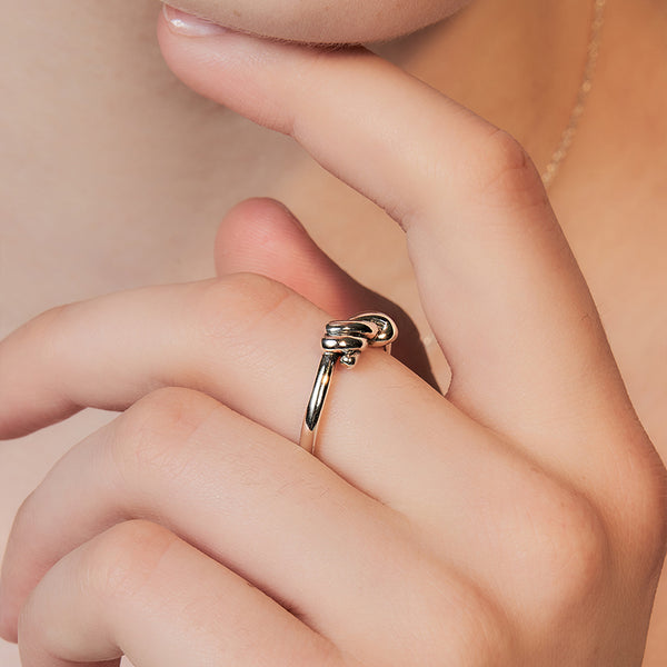 silver knot ring