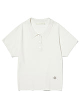 COLLECTION COLLAR SHORT SLEEVE KNIT [WHITE]