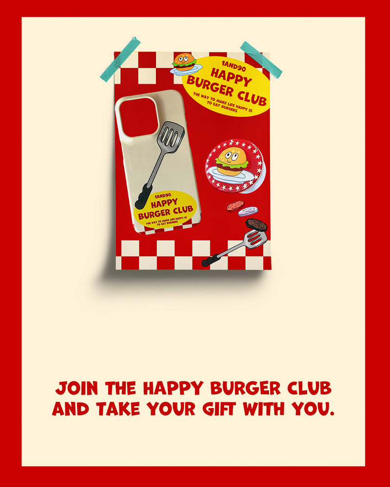 [Glossy case epoxy grip talk set] Happy Burger Club